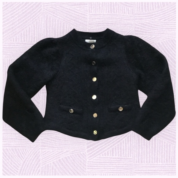 Sandro Cardigan Black Button Sweater - Picture 7 of 16